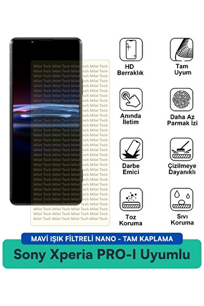 Milat Tech طبقة حماية للشاشة من سوني إكسبيريا برو-آي مع فلتر الضوء الأزرق، مق...