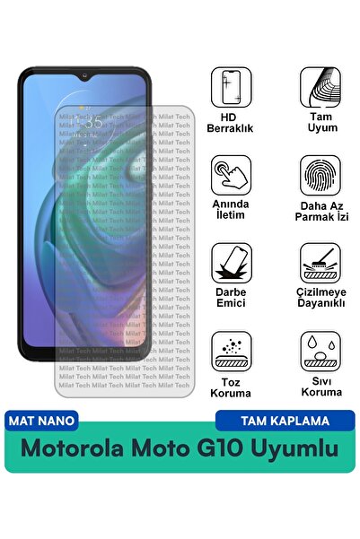 Milat Tech طبقة حماية للشاشة من موتورولا موتو جي 10 مات نانو مقاومة للخدوش وا...