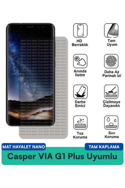 Milat Tech طبقة حماية للشاشة من Casper VIA G1 Plus Mat Ghost Nano تحمي الخصوص...