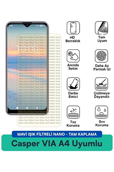 Milat Tech فيلم حماية شاشة نانو من كاسبر VIA A4 مع فلتر الضوء الأزرق مقاوم لل...