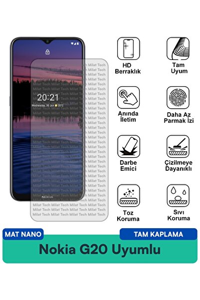Milat Tech واقي شاشة نانو ماتي لهاتف نوكيا G20 مقاوم للخدوش والصدمات
