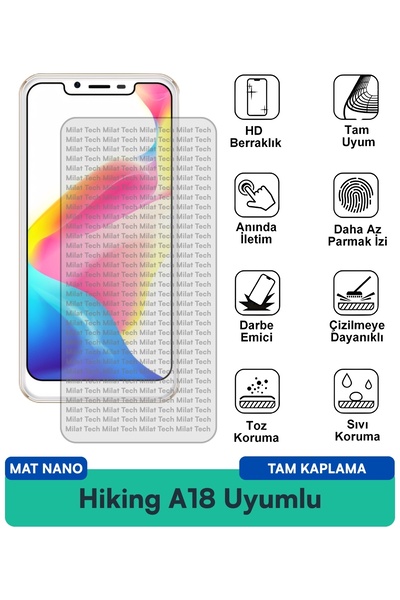 Milat Tech طبقة حماية للشاشة من نوع Hiking A18 Mat Nano مقاومة للخدوش والصدمات