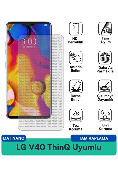Milat Tech طبقة حماية للشاشة من LG V40 ThinQ Mat Nano مضادة للانعكاس ومتينة و...