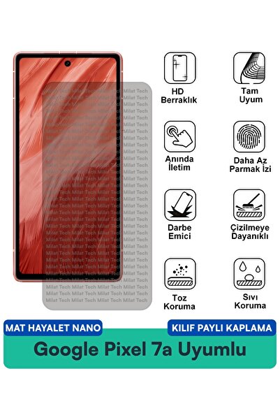 Milat Tech غطاء حماية نانو متوافق مع هاتف جوجل بيكسل 7a مات هايت، فيلم حماية ...