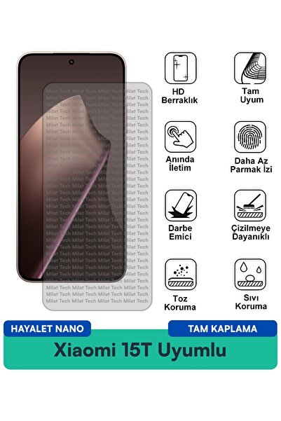 Milat Tech Xiaomi 15T Ghost Nano Film لحماية الشاشة وحماية الخصوصية ومقاومة ل...