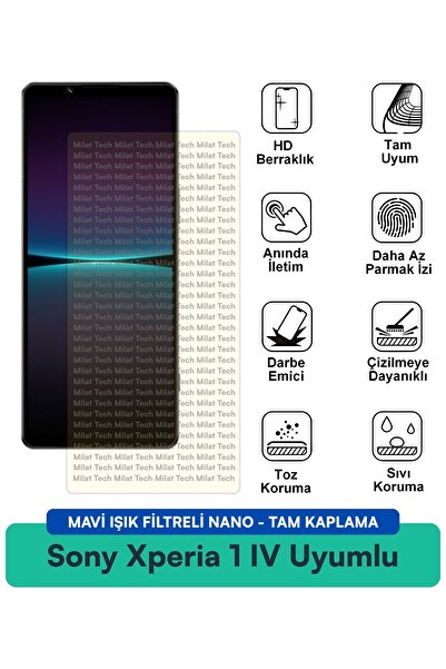 Milat Tech طبقة حماية للشاشة من سوني إكسبيريا 1 IV مع فلتر الضوء الأزرق، مقاو...