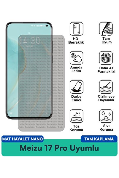 Milat Tech فيلم حماية الشاشة Meizu 17 Pro Mat Ghost Nano يقلل من الانعكاس ويح...