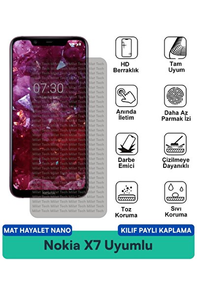 Milat Tech غطاء حماية نانو مات لهاتف نوكيا X7 متوافق مع واقي الشاشة يقلل الان...