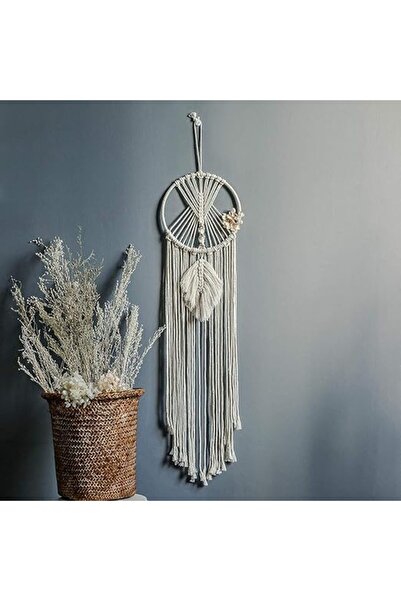 Generic Dreamcatcher Macrame Wall Hanging with Lighting - Bohemian Design Woven from Natural Cotton - Stylish Wall Decor