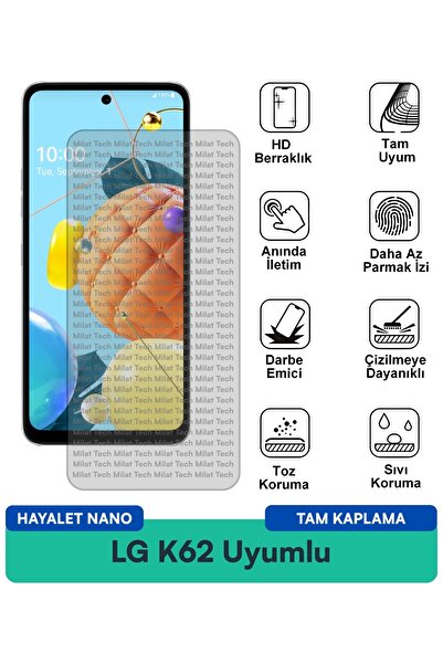 Milat Tech طبقة حماية للشاشة من LG K62 Hayalet Nano مقاومة للخدوش والصدمات