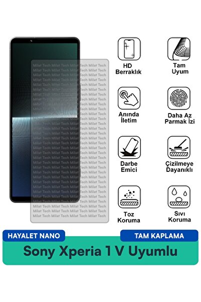 Milat Tech طبقة حماية للشاشة من سوني إكسبيريا 1 V هايلايت نانو مقاومة للبقع و...