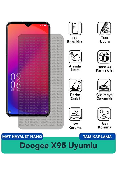Milat Tech طبقة حماية للشاشة من Doogee X95 Matte Ghost Nano مقاومة للخدوش وال...