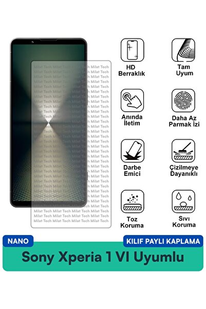Milat Tech غطاء حماية نانو لهاتف سوني إكسبيريا 1 VI متوافق مع طبقة حماية الشا...