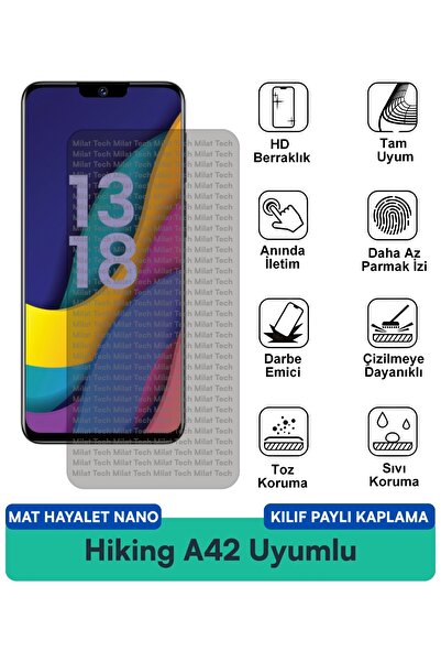 Milat Tech غطاء حماية للشاشة متوافق مع هاتف Hiking A42 Mat Ghost Nano، يحمي ا...