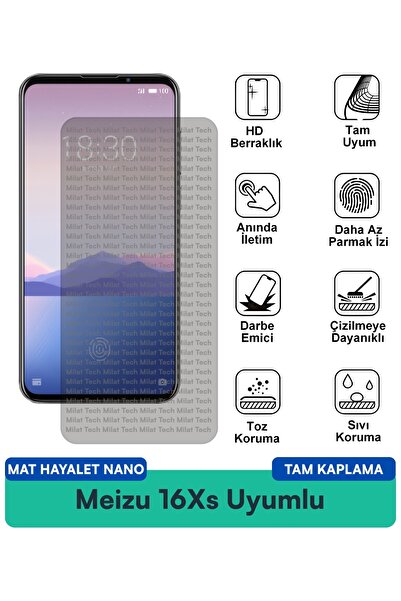 Milat Tech طبقة حماية للشاشة من Meizu 16Xs Matte Ghost Nano مقاومة للخدوش وال...