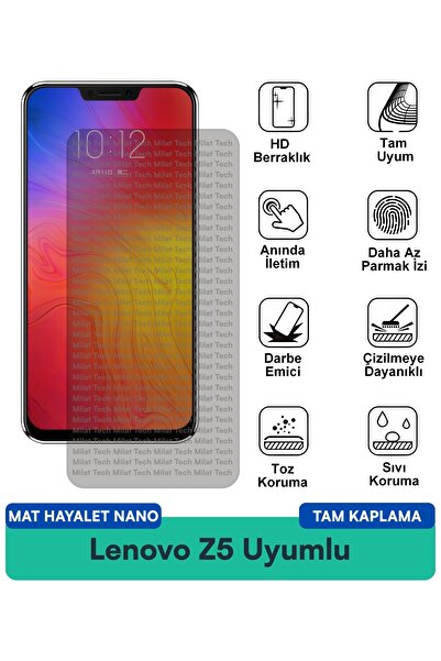 Milat Tech فيلم حماية الشاشة Lenovo Z5 Matte Ghost Nano يقلل من الانعكاس ويضم...