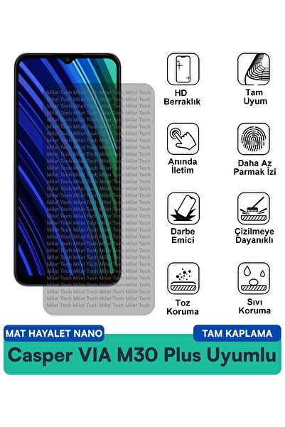 Milat Tech كاسبر VIA M30 Plus مات شبح نانو واقي شاشة فيلم مضاد لبصمات الأصابع...