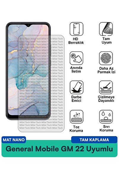 Milat Tech طبقة حماية للشاشة من جنرال موبايل GM 22 مات نانو مقاومة للخدوش ولا...
