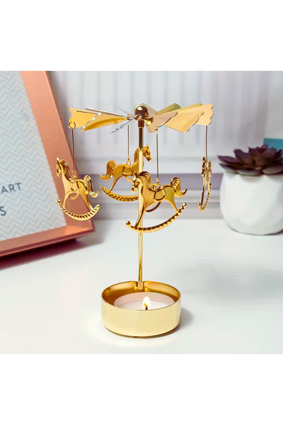 irecay Isıyla Dönen Sihirli Karusel Mumluk