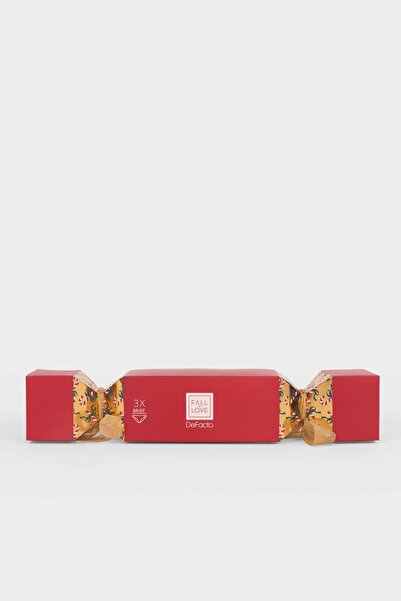 DeFacto New Year's Themed Ribana 3-Piece Panties G1113Ax25Wn