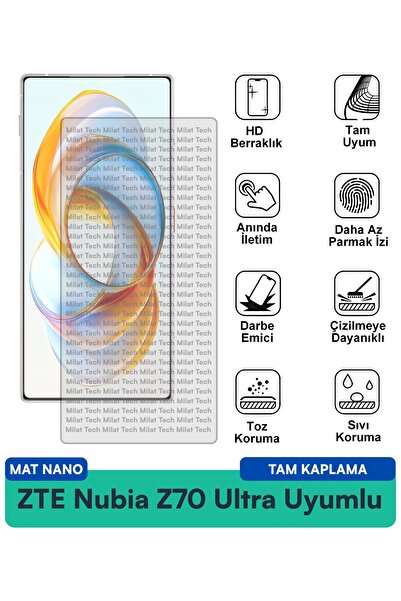 Milat Tech طبقة حماية للشاشة من ZTE Nubia Z70 Ultra Mat Nano مقاومة للخدوش وا...