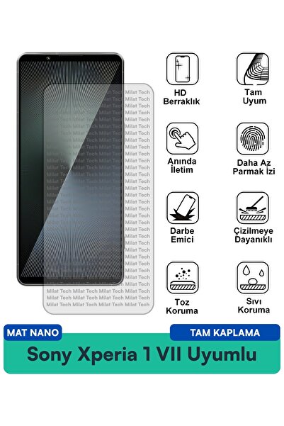 Milat Tech طبقة حماية للشاشة من سوني إكسبيريا 1 VII مات نانو مقاومة للخدوش وا...