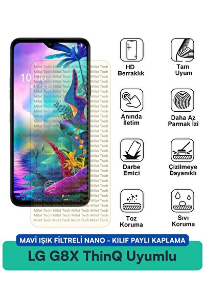 Milat Tech Lg G8X Thinq Blue Light Filter Nano Case Compatible Screen Protect...