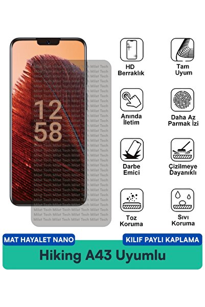 Milat Tech غطاء حماية للشاشة متوافق مع غطاء Hiking A43 Mat Ghost Nano مقاوم ل...