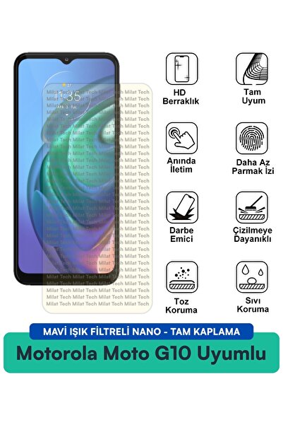 Milat Tech Motorola Moto G10 Nano Screen Protection Film with Blue Light Filt...