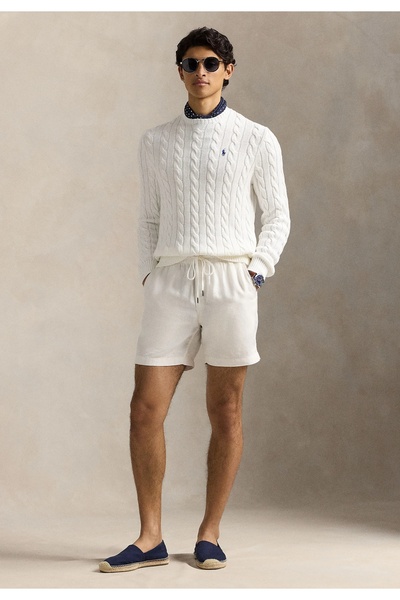 Ralph Lauren Collection Polo Ralph Lauren. Cable-Knit Cotton Jumper Hair Knitting Knitwear Sweater Round Neck