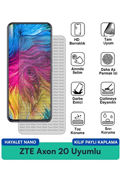 Milat Tech حافظة ZTE Axon 20 Ghost Nano متوافقة مع واقي الشاشة وحماية الخصوصية