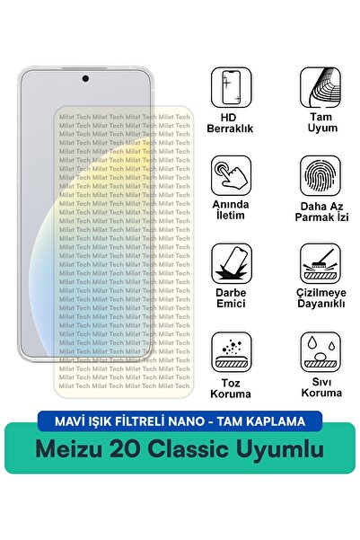 Milat Tech فيلم حماية شاشة نانو من ميزو 20 كلاسيك مزود بفلتر الضوء الأزرق مقا...