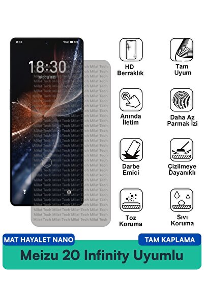 Milat Tech Meizu 20 Infinity Mat Ghost Nano طبقة حماية للشاشة مقاومة للخدش وم...