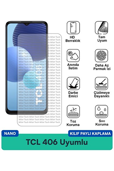 Milat Tech غطاء حماية نانو متوافق مع شاشة TCL 406، مقاوم للخدوش والصدمات