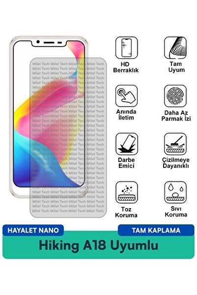 Milat Tech طبقة حماية للشاشة من نوع Hiking A18 Ghost Nano مقاومة للخدوش والصدمات