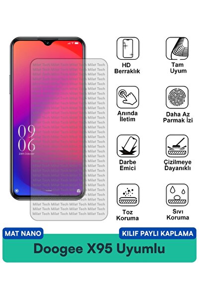 Milat Tech تقليل إجهاد العين مع طبقة حماية الشاشة المتوافقة مع حافظة Doogee X...