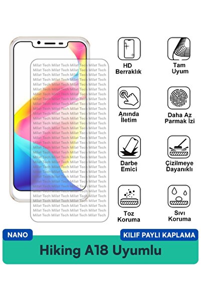 Milat Tech حافظة A18 Nano متوافقة مع واقي الشاشة، طبقة مقاومة لبصمات الأصابع،...