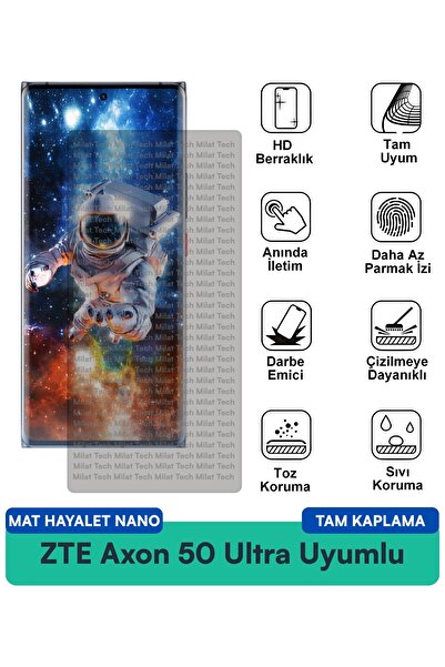Milat Tech طبقة حماية للشاشة من ZTE Axon 50 Ultra Matte Ghost Nano مقاومة للخ...