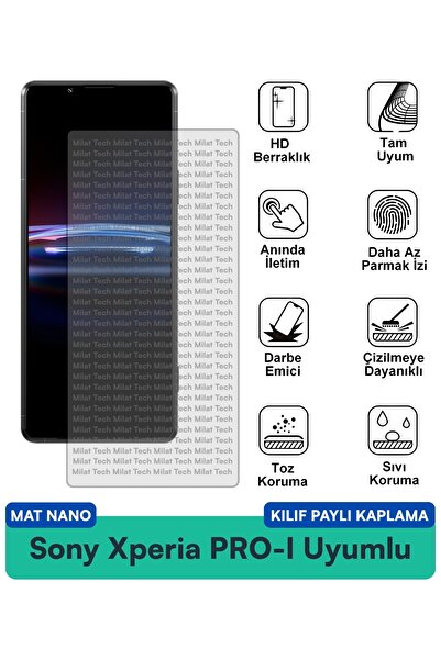 Milat Tech غطاء حماية نانو متوافق مع هاتف سوني إكسبيريا برو-آي، فيلم حماية لل...