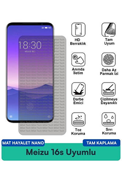 Milat Tech طبقة حماية للشاشة من Meizu 16s Matte Ghost Nano مقاومة للخدوش والص...