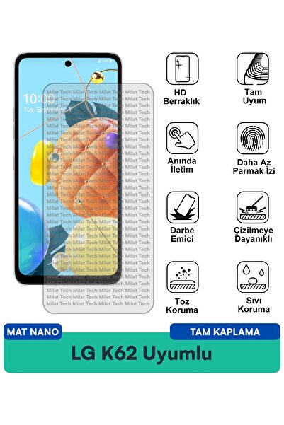 Milat Tech فيلم حماية الشاشة LG K62 Mat Nano يقلل من إجهاد العين ومقاوم للبقع