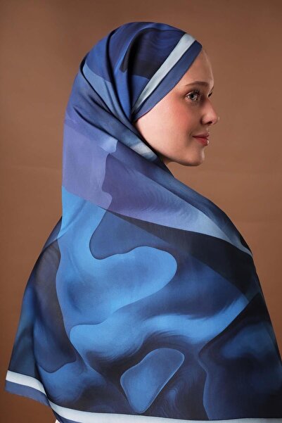 Levidor Indigo patchwork pattern aura scarf