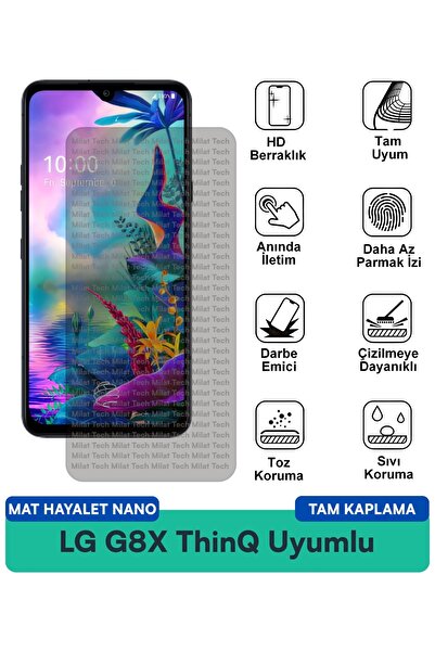 Milat Tech طبقة حماية للشاشة LG G8X ThinQ Matte Ghost Nano مقاومة للبقع وتقلل...