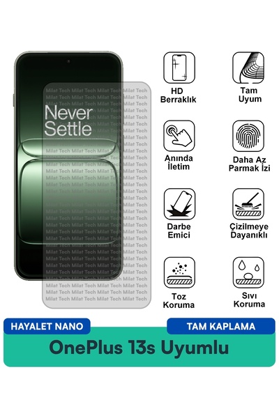 Milat Tech طبقة حماية للشاشة من OnePlus 13s Hayalet Nano مقاومة للخدوش والصدمات
