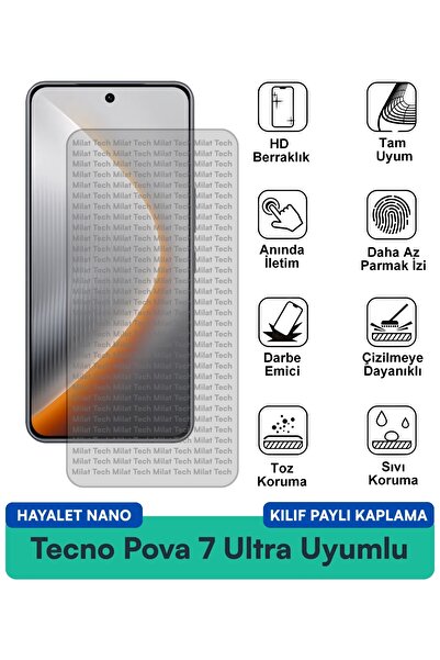 Milat Tech حافظة تكنو بوفا 7 ألترا هايلايت نانو متوافقة مع طبقة حماية مقاومة ...