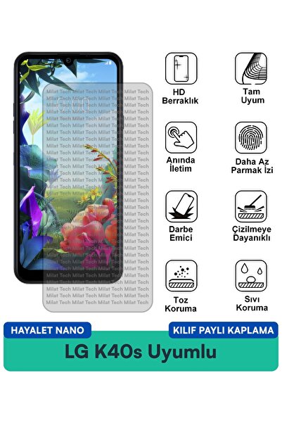 Milat Tech Lg K40S Ghost Nano Case Compatible Privacy Protection Film Anti-Fi...