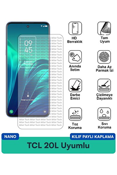 Milat Tech طبقة حماية للشاشة من TCL 20L نانو مقاومة للخدوش والصدمات