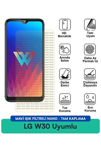Milat Tech Lg w30 blue light filter nano screen protection film uv protection...