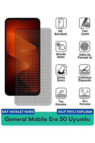 Milat Tech حافظة نانو من جنرال موبايل إيرا 30 متوافقة مع طبقة حماية الشاشة، م...