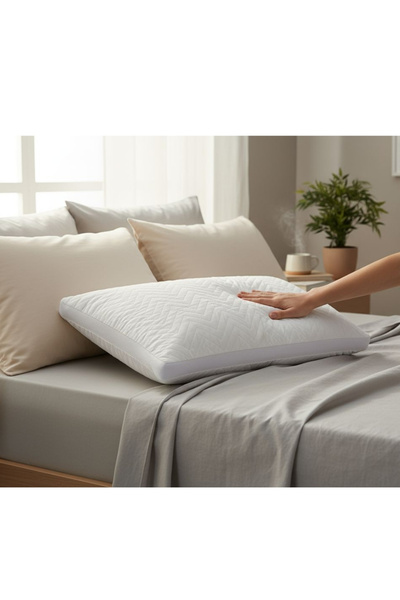 CzyLife Spacer Line Klimalı Kapitone Yastık | Beyaz | 50x70 | Otel Konfor Yas...